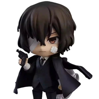 In Stock Nendoroid Bungo Stray Dogs1748 Dark Era Dazai Osamu Q Version Figurine - Swap Face Collectible Model Desktop Decorative