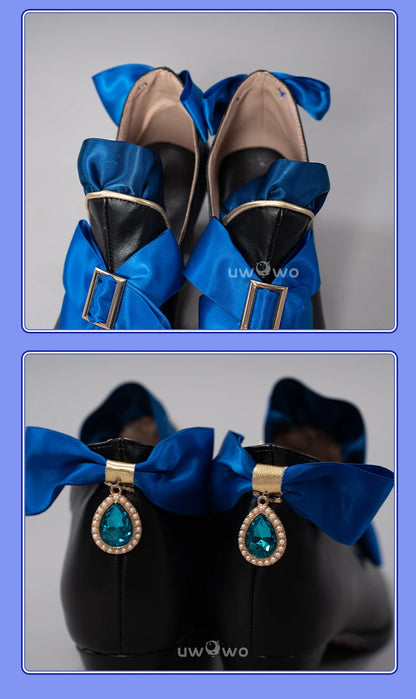 UWOWO Furina Cosplay Shoes Game Genshin Impact Furina Boots Focalors Hydro Archon Fontaine Rococo Style Cospaly Shoes