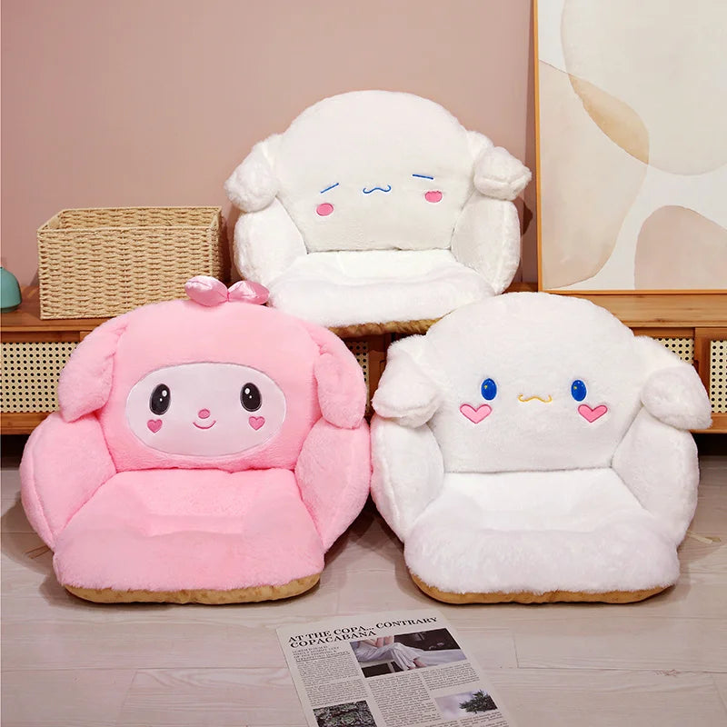Comfortable Cinnamoroll Seat Cushion Cartoon Kuromi My Melody Sitting Cushion Dining Room Bedroom Chair Back Cushion Home Decor