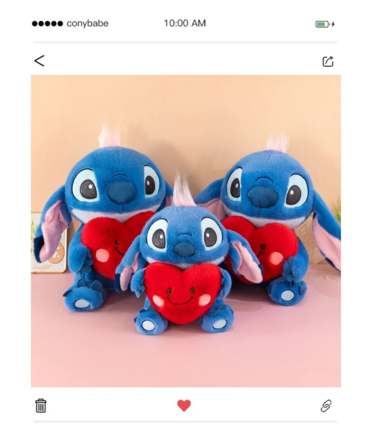 35/50/60cm Big Size Stitch Disney Anime Plush Stuffed Doll Cartoon Plush Doll Room Decoration Children's Pillow Holiday Gift