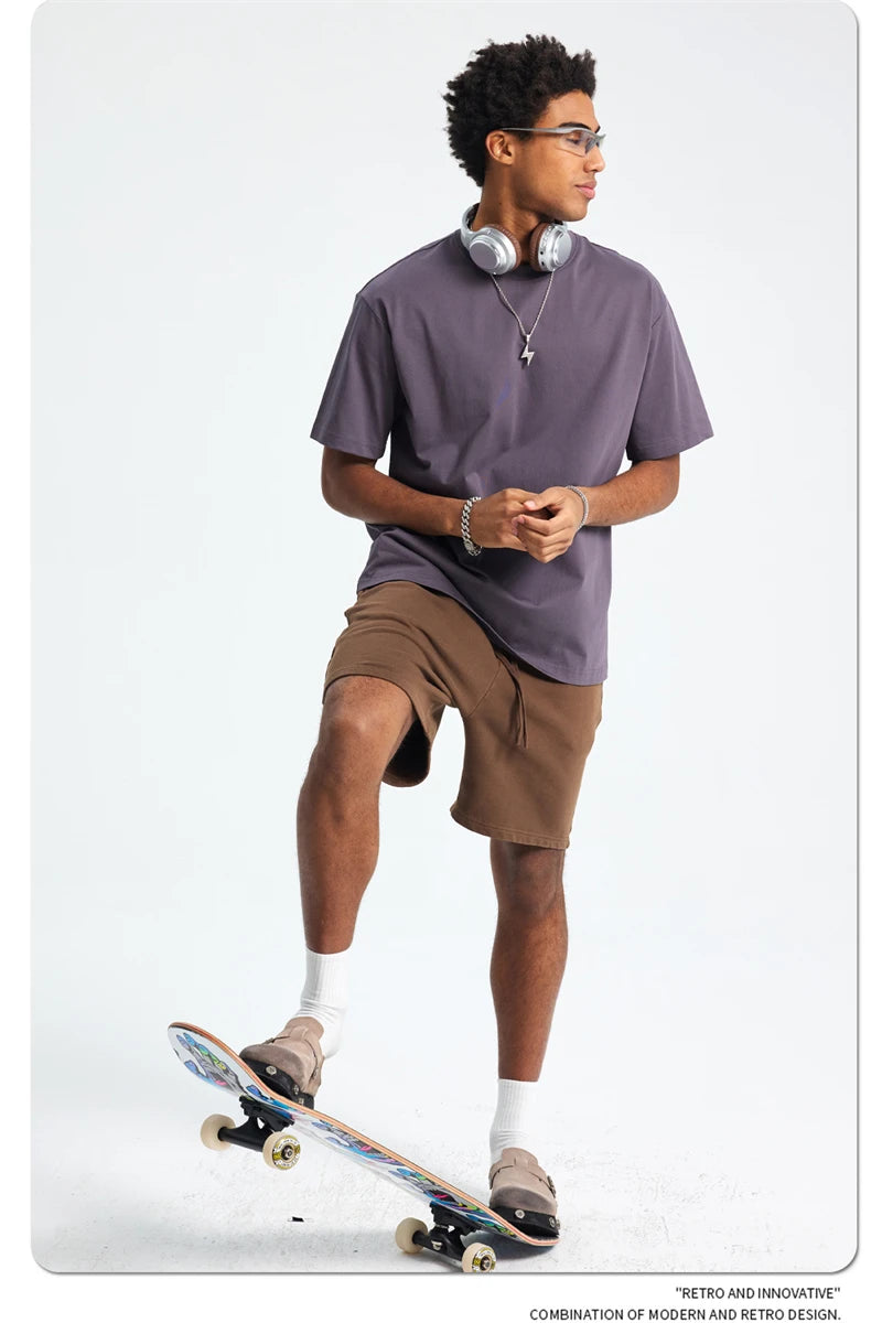 ZODF Fashion 2025 Summer Men Sorona T-Shirts Unisex Casual Cool Feeling Quick Dry O Neck 245gsm T Shirt Brand Tees HY1032