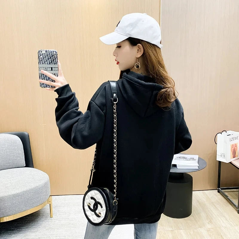 2025 New Casual Women's Sweatshirts Sanrio Hello Kitty Kawaii Tops for Women Cute Hoodies Fashion Harajuku Long Sleeves Plus Siz