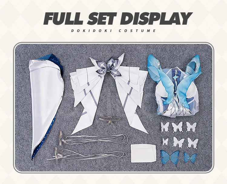 IN STOCK The Shorekeeper Cosplay Costume Game Wuthering Waves【XS-3XL】DokiDoki-N Women Blue Christmas Costume Dress Plus Size