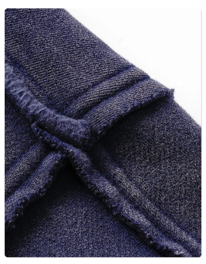 ZODF Vintage Man's Batik Washed Fleece Zipper Hoodie Unisex Winter Warm Distressed Hooded Coat Pullovers Brand Clothing HY1146