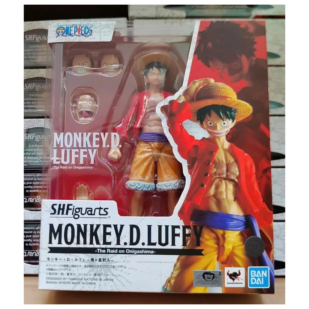 Bandai In Stock Original Shfiguarts Anime One Piece The Raid On Onigashima Monkey D Luffy Figure Model Boxed Toys Gift Genuine