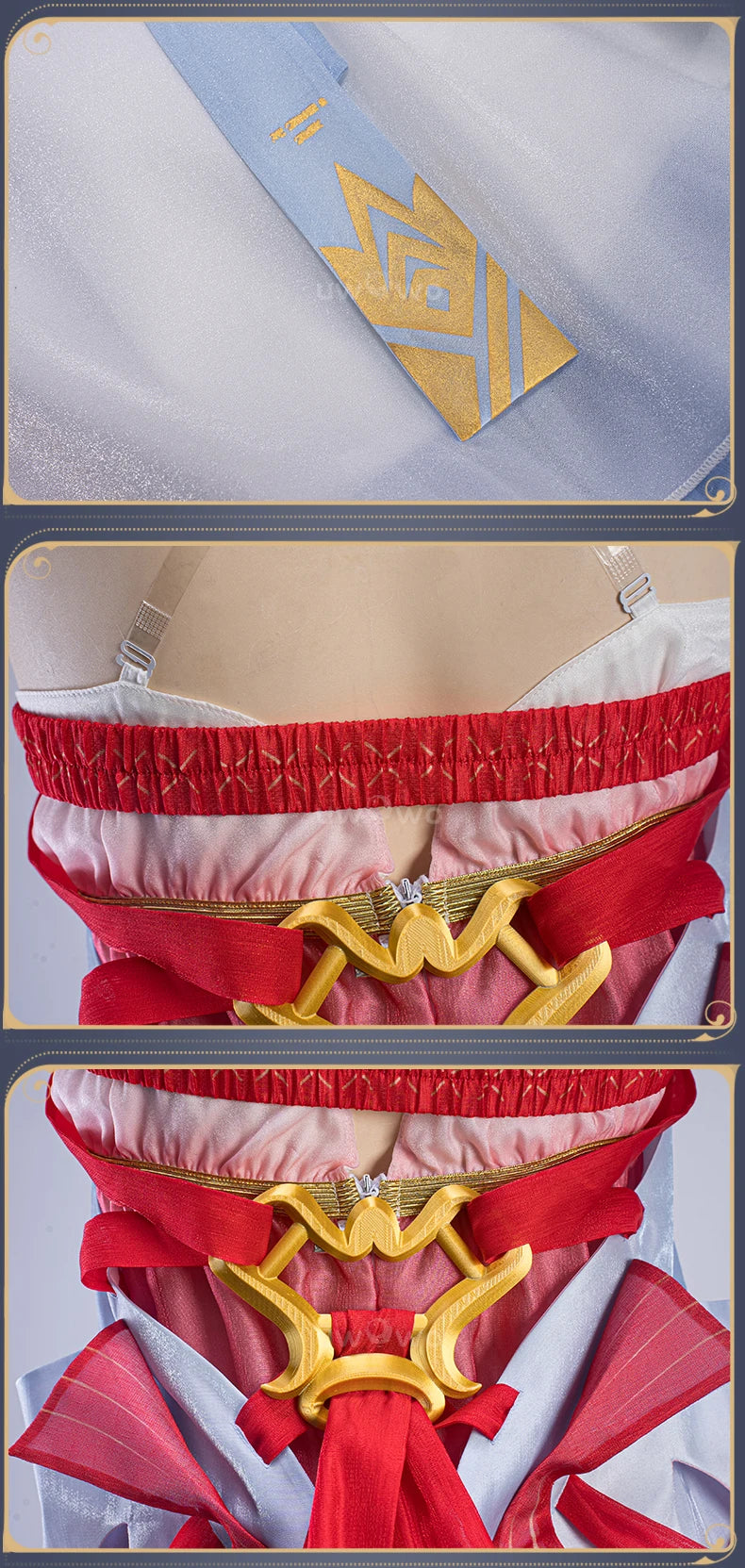 LAST BATCH UWOWO Jinhsi Cosplay Game Wuthering Waves Jinhsi Peach Blossom Cosplay Costume Dress Halloween Costume