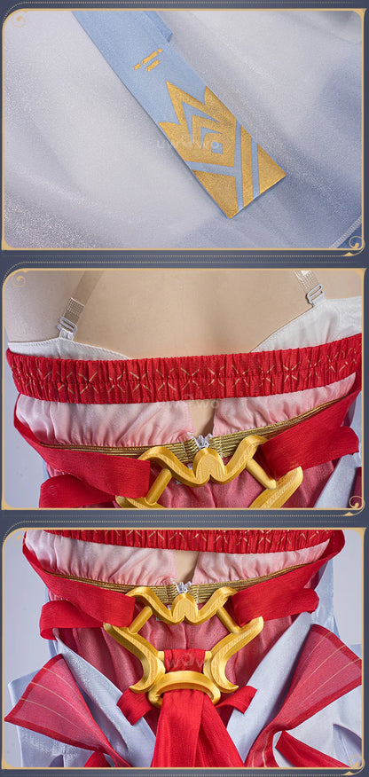 LAST BATCH UWOWO Jinhsi Cosplay Game Wuthering Waves Jinhsi Peach Blossom Cosplay Costume Dress Halloween Costume