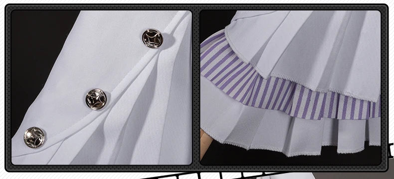 Zenless Zone Zero Vivian Cosplay Costume Wig Dress Uniform Headwear Mockingbird Carnival Halloween Party for Women Girls Props