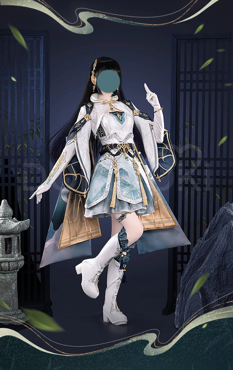 Flowing Clouds Embrace Breeze Heroine Cosplay Costume Game Love and Deepspace DokiDoki-R Women White Dress Lishen Zayne Cosplay