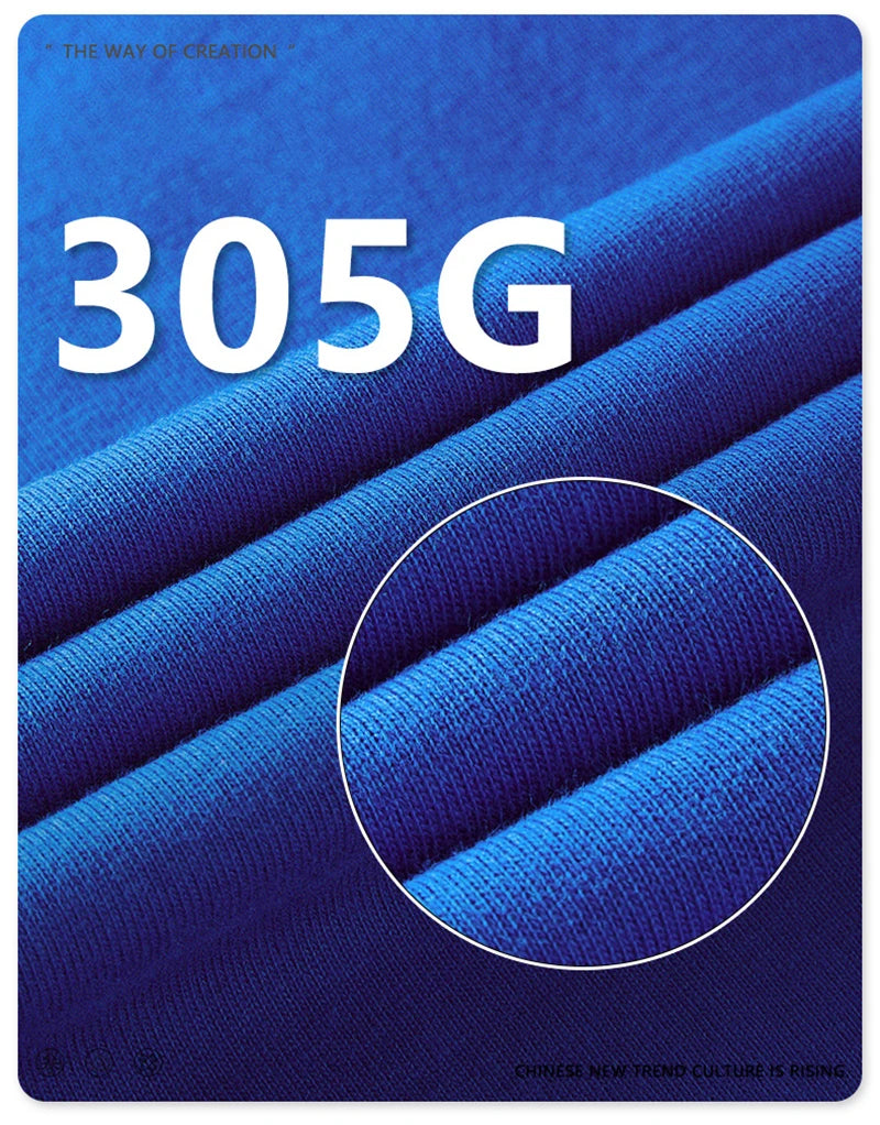 ZODF New 2025 Heavy Weight 305gsm Solid Cotton T Shirts For Men Unisex Summer Oversized Noshrink Basic T-Shirt Brand Tops HY0475