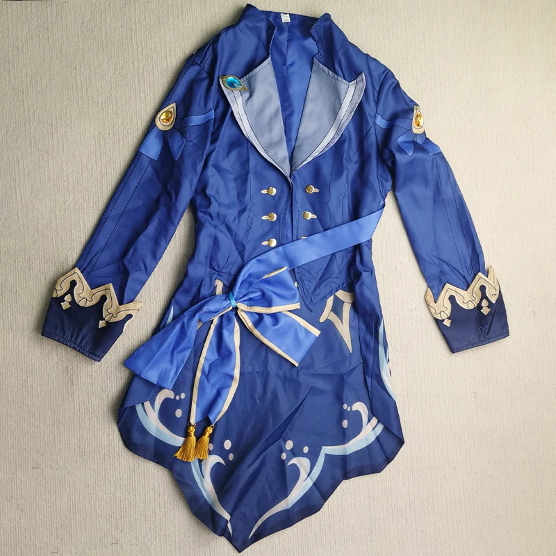 Genshin Impact Furina De Fontaine Cosplay Costume Set Cotton Polyester