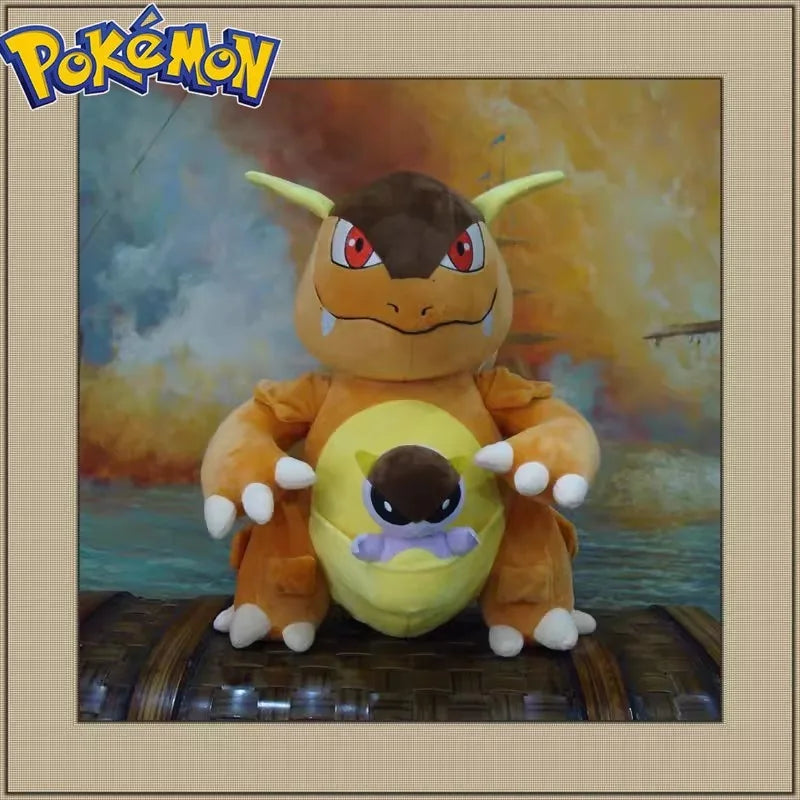 60CM Pokemon Kangaskhan Plush Cartoon Anime Plushies Soft Doll Pillow Kawaii Stuffed Plushies Ornament Giving Gifts To Children