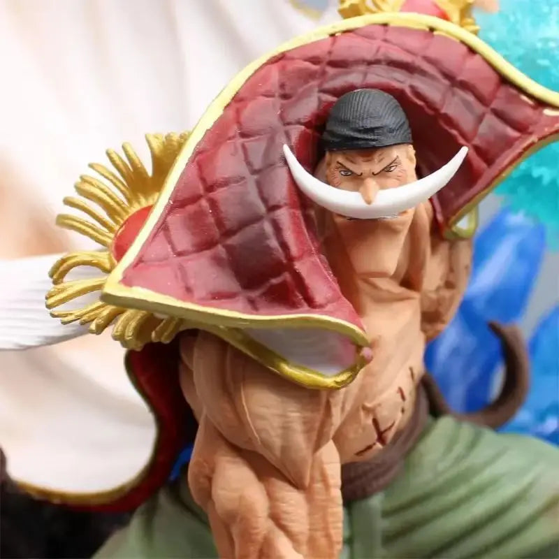2025 38cm One Piece  Anime Figure Whitebeard Pirates Famous Naval Battle Scene Can Emit Light Peripheral Model Desktop Gift Toy