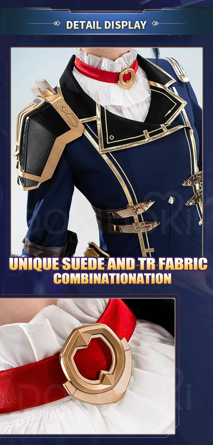 Caitlyn Cosplay Costume Anime Cosplay【S-3XL】DokiDoki-SR Women Halloween Uniform Caitlyn Cosplay Armor Hat Metal Plus Size