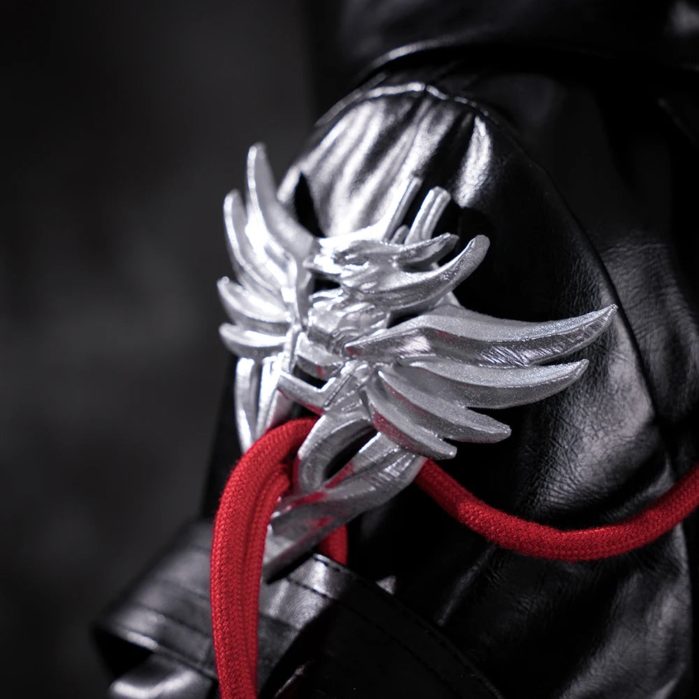 iCoser Arknights Exusiai The New Covenant Cosplay Costume Wig Uniform Luminous Headwear Halloween Party for Women Girls Carnival