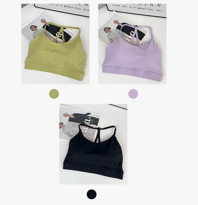 Women Fitness Sports Bra Top Sexy Beauty Back Shockproof Quick-Dry Gym Crop for Running Pilates Yoga