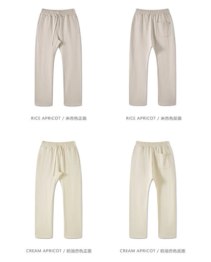 ZODF New 2025 Autumn Men's 445GSM Sweatpants Unisex High Street Soft Knitted Straight Pants Brand Streetwears Tracksuits HY0382