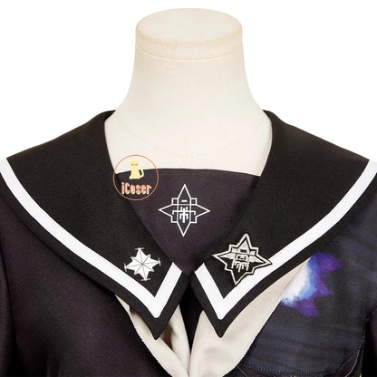 iCoser Hiruko Shizuhara Cosplay Costume Dress The Hundred Line Battle Uniform Last Defense Academy Halloween Party Women Girls