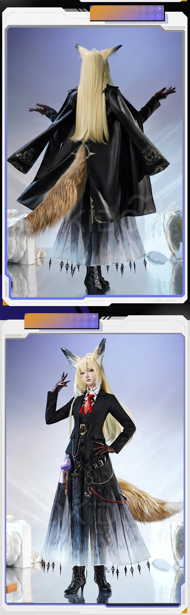 IN STOCK Vulpisfoglia Cosplay Costume Game Arknights DokiDoki-SR Vulpisfoglia Ears Tail Women Halloween Costume