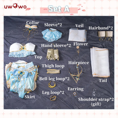 LAST BATCH UWOWO Nilou Cosplay Genshin Impact Fanart Nilou 'Aqua Seraphina' Dance Dress Cosplay Costume