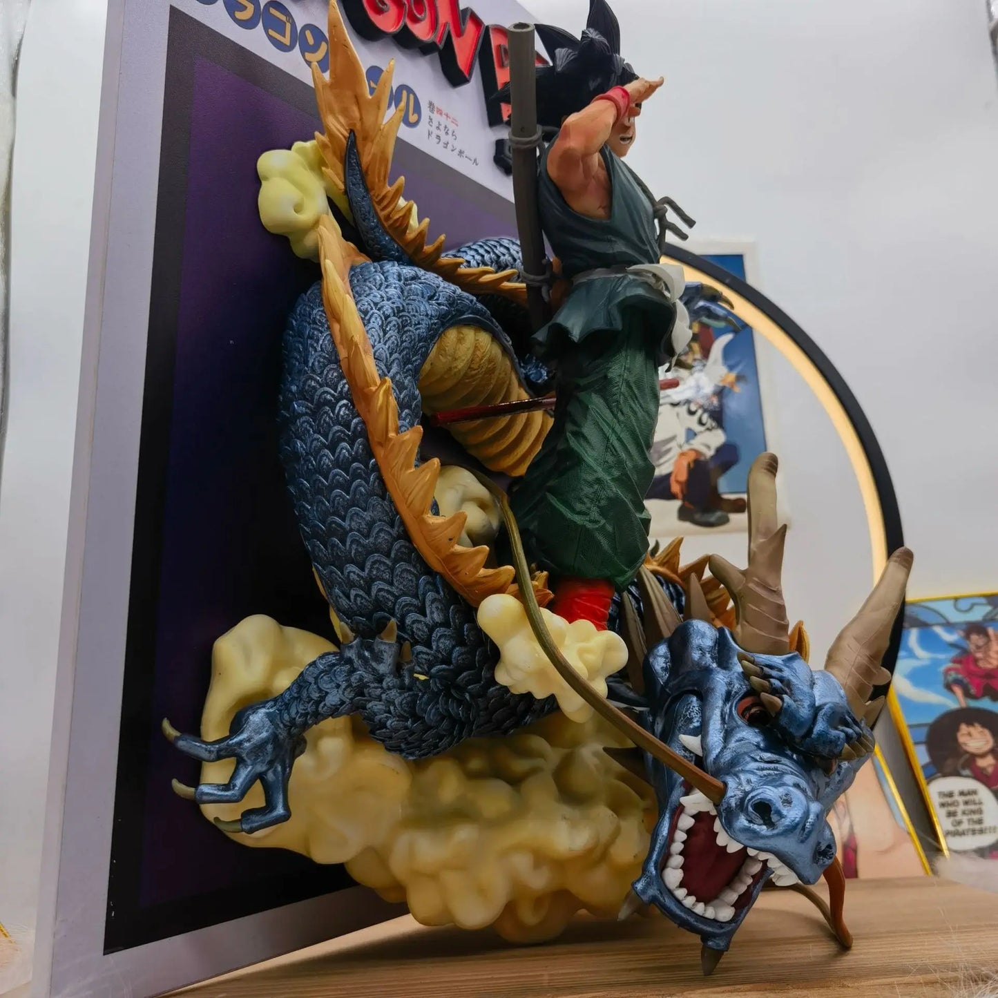 Amime Dragon Ball Z Gk 3d Comic Books Son Goku Riding Shenron Figurine Pvc Action Figure Model Statue Collection Children'S Toy