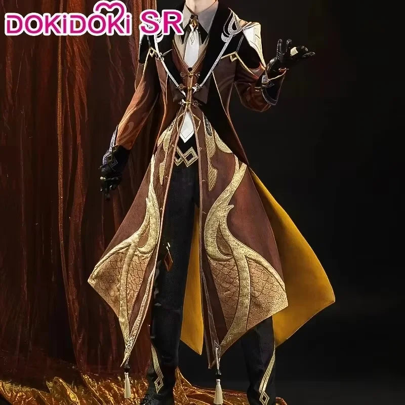 IN STOCK Zhongli Cosplay Costume Game Genshin Impact Cosplay DokiDoki-SR Zhong Li Cosplay Costume Halloween