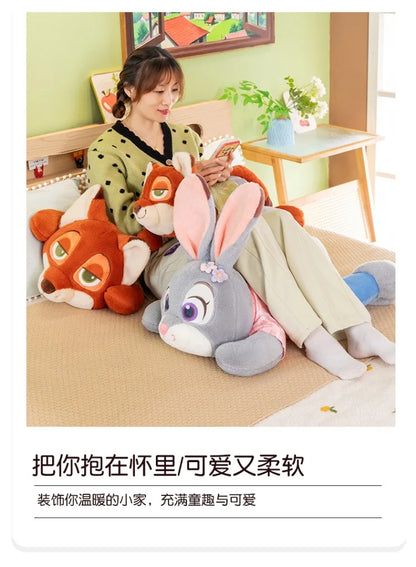 45/60/80cm Big Size Judy Hopps Nick Wilde Anime Plush Stuffed Doll Zootopia Kawaii Peluche Children's Kawaii Pillow Holiday Gift