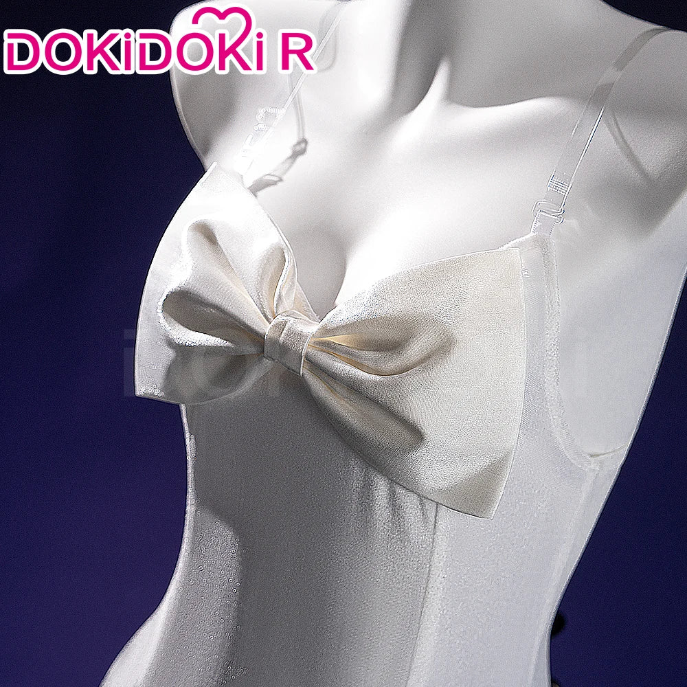 IN STOCK SUA Cosplay Costume Anime Alien Stage Cosplay【S-2XL】DokiDoki-R White Sexy Dress Stage Costume SUA Halloween Plus Size