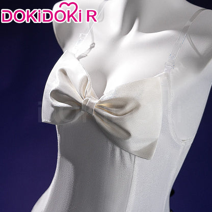 IN STOCK SUA Cosplay Costume Anime Alien Stage Cosplay【S-2XL】DokiDoki-R White Sexy Dress Stage Costume SUA Halloween Plus Size