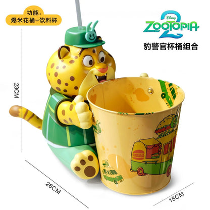 【HOT】Zootopia 2 Disney Movie Shaped Water Cup Nick Judy Cartoon Styled Cups With Crossbody Strap Kawaii Birthday Girl Boy Gifts