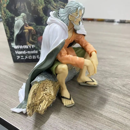 12cm One Piece Silvers Rayleigh Sitting Pose Anime Figure Desktop Decoration by The Codex