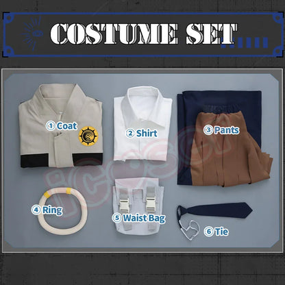 Anime Gachiakuta Tamsy Caines Cosplay Costume Wig Uniform Jacket Bag Carnival Halloween Party for Women Men Role Play Outfit Cos