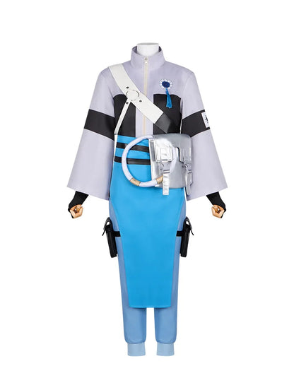 Anime Gachiakuta Zanka Nijiku Cosplay Costume Wig Uniform Earrings Akuta Cleaners Halloween Party for Women Men Role Play Outfit