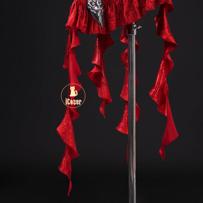 Love and Deepspace MC Cosplay Costume Midnight Waltz Red Dress Heroines New Skin Outfit Sylus Halloween Party for Women Girls