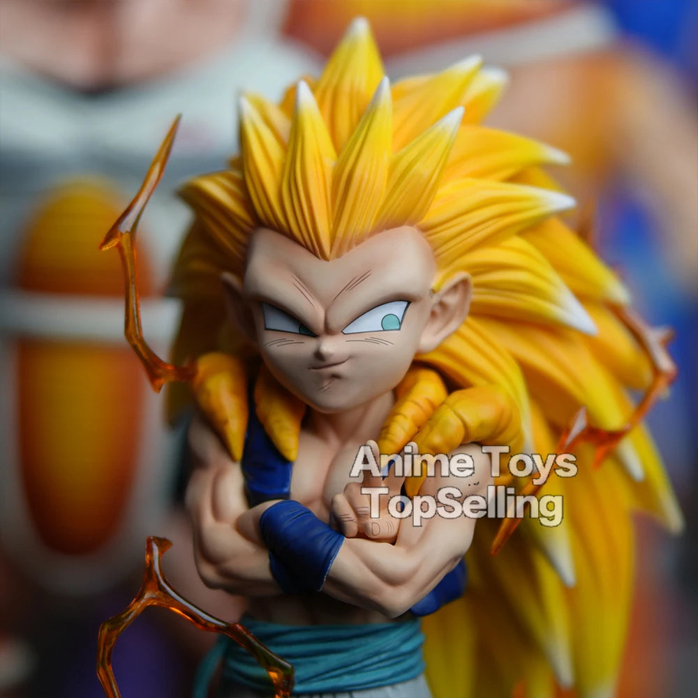 25cm Anime Dragon Ball Z Super Saiyan 3 Gotenks PVC Collectible Figure Model Toy Gift