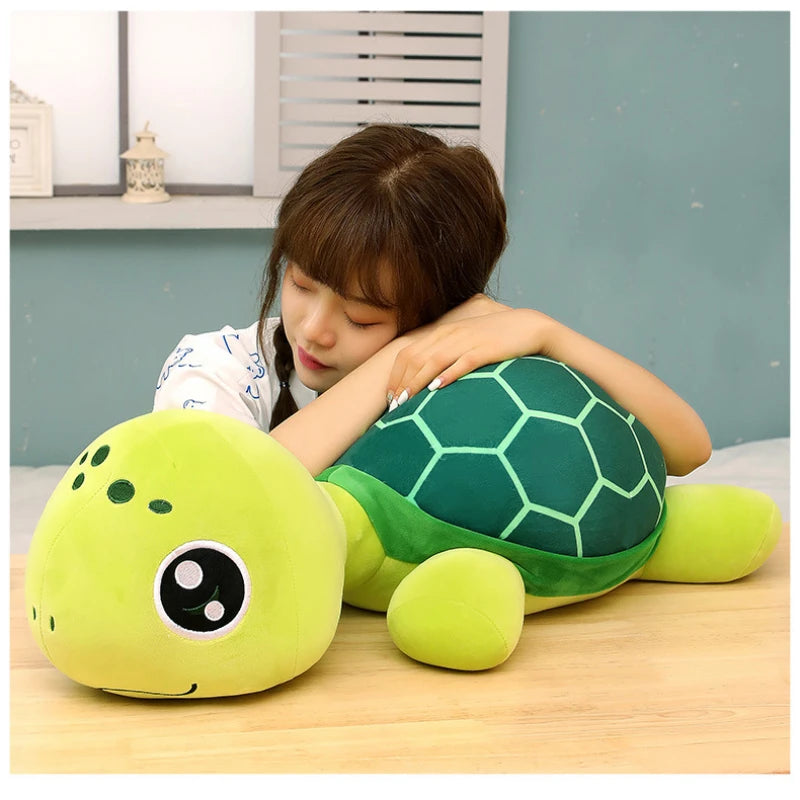 30-70cm Lovely Big Eyes Tortoise Plush Doll Toy Kawaii Soft Stuffed Animal Cushion Cartoon Small Sea Turtles Dolls for Kids Gift