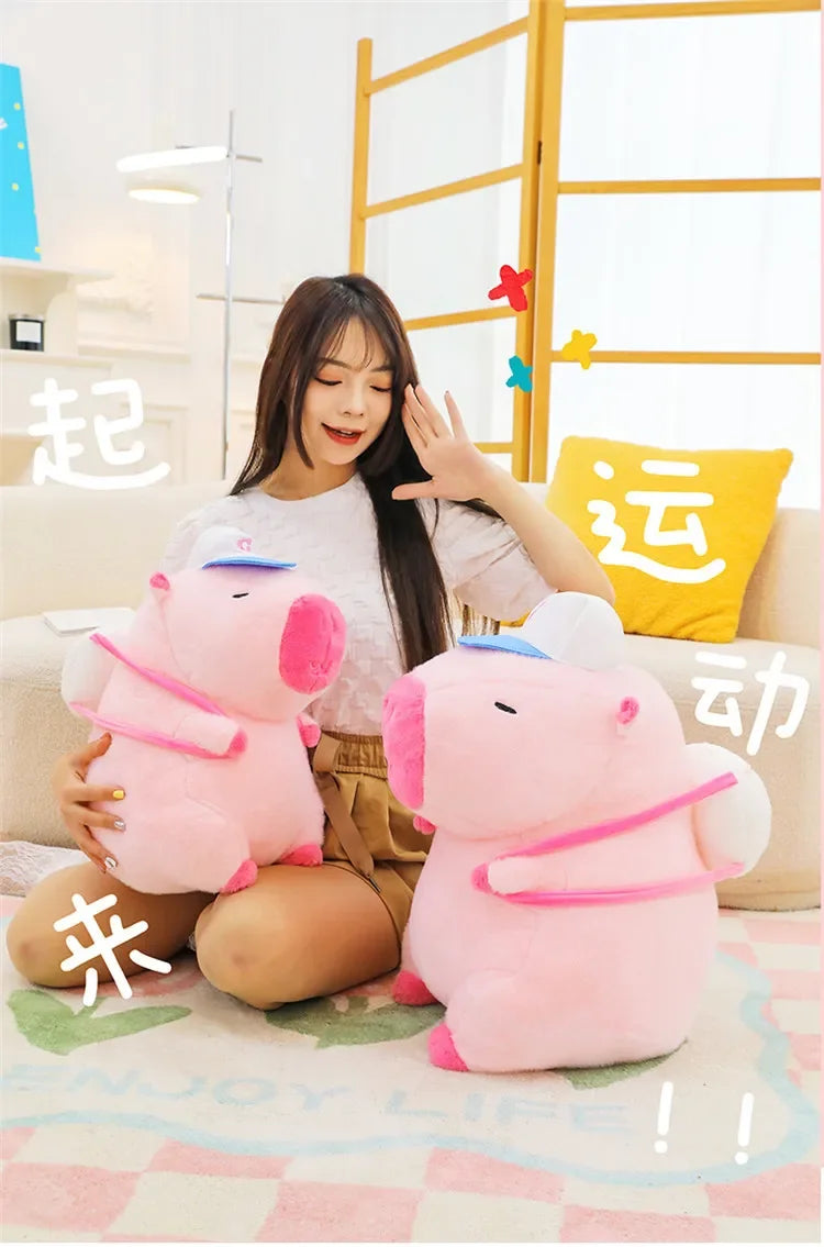 55cm Big Size Capybara Cartoon Anime Plush Stuffed Doll Room Plushies Pillow Kawaii Peluche Ornaments Children's Holiday Gifts
