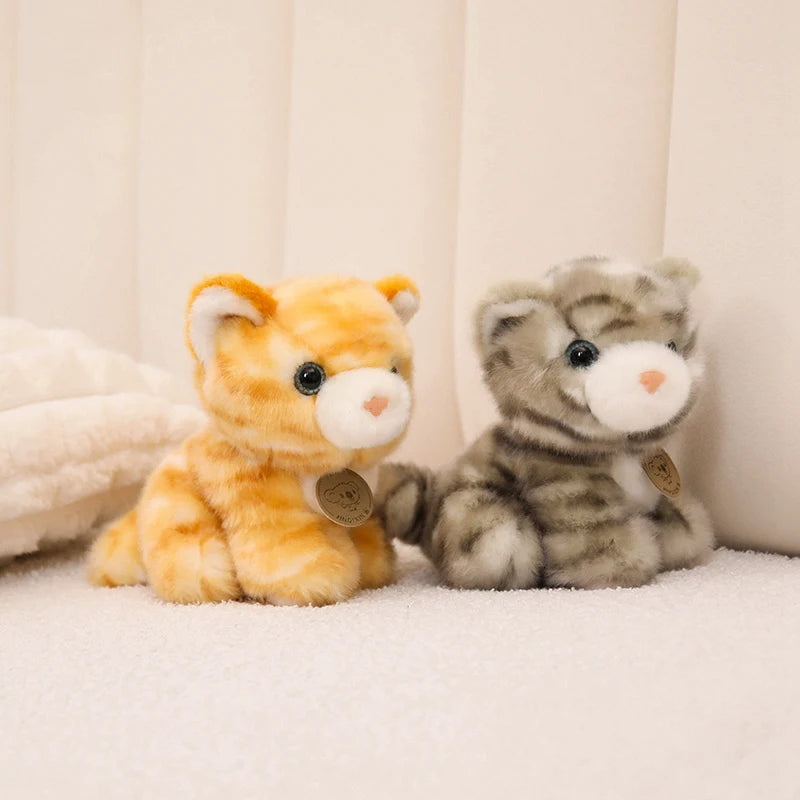 16cm Super Soft Baby Cats Plush Doll Adorable Small Tabby Cat Plushies Lifelike Cute Toy Kawaii Girl Boy Birthday Gift