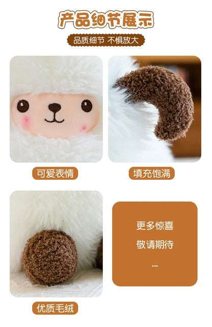 Sheep Doll Plush Toy Cute Sheep Soft Stuffed Animal Sleeping Pillow Cushion Christmas Gifts for Kids and Girls
