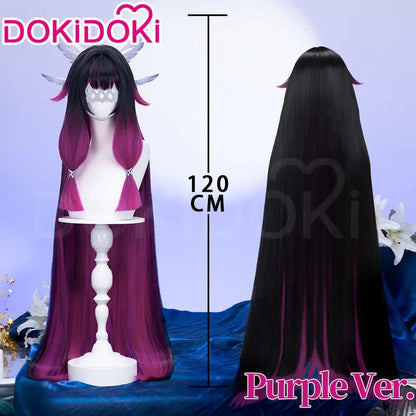 IN STOCK 120CM Columbina Wig Game Genshin Impact DokiDoki Fatui Harbinger Columbina Cosplay Women Cute Halloween Wig Free Cap