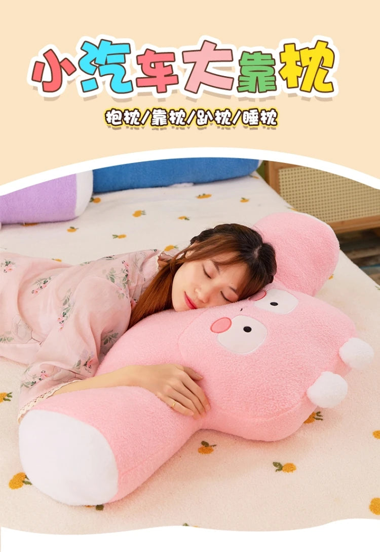 New Cute Car Cushion Office Seat Lumbar Support Creative Sofa Pillow Multifunctional Foot Cushion Nap Pillow