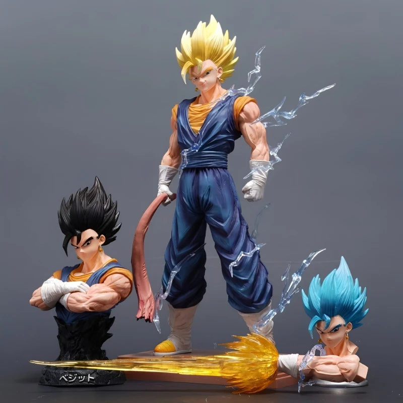 Anime Dragon Ball Figurine Super Saiyan Vegetto Combat Action Figures PVC Statue Collection Model Birthday Decoration Toys Gifts