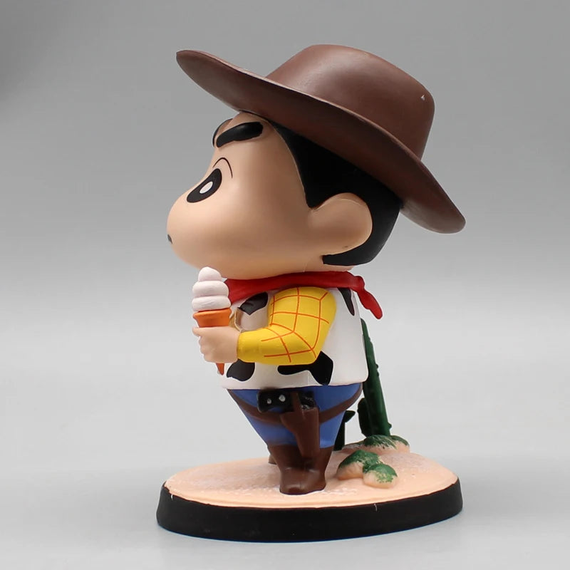 12cm Crayon Shin Chan Woody Cowboy Anime Action Figure Model Statue Desktop Decoration Toy Gift - Shinchan