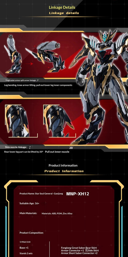 Bandai Gan Jiang MNP-XH12 1/100 ABS Mecha Model Kit