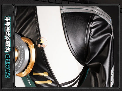 Zenless Zone Zero Lucia Cosplay Costume Wig Uniform Horns Headwear Tail Spook Shack Halloween Party for Women Girls Role Play