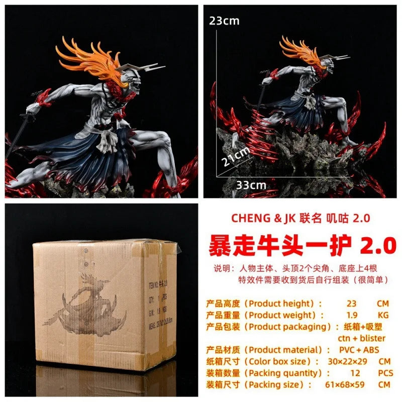 New Bleach Figure Kurosaki Ichigo Anime Figures Action Statue Model Doll Collection Room Decoration Desk Toys Halloween Gifts