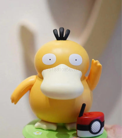 New Pokemon Psyduck Dancing Swing Sounding Model Doll Anime Action Figure Diy Portable Luggage Music Box Toys For Children Gift