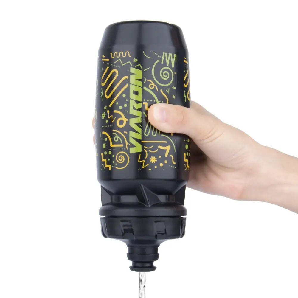 Viaron 550ml Leak-Proof Bicycle Water Bottle for Road Cycling Sports Fitness Running and Riding with Bike Cage
