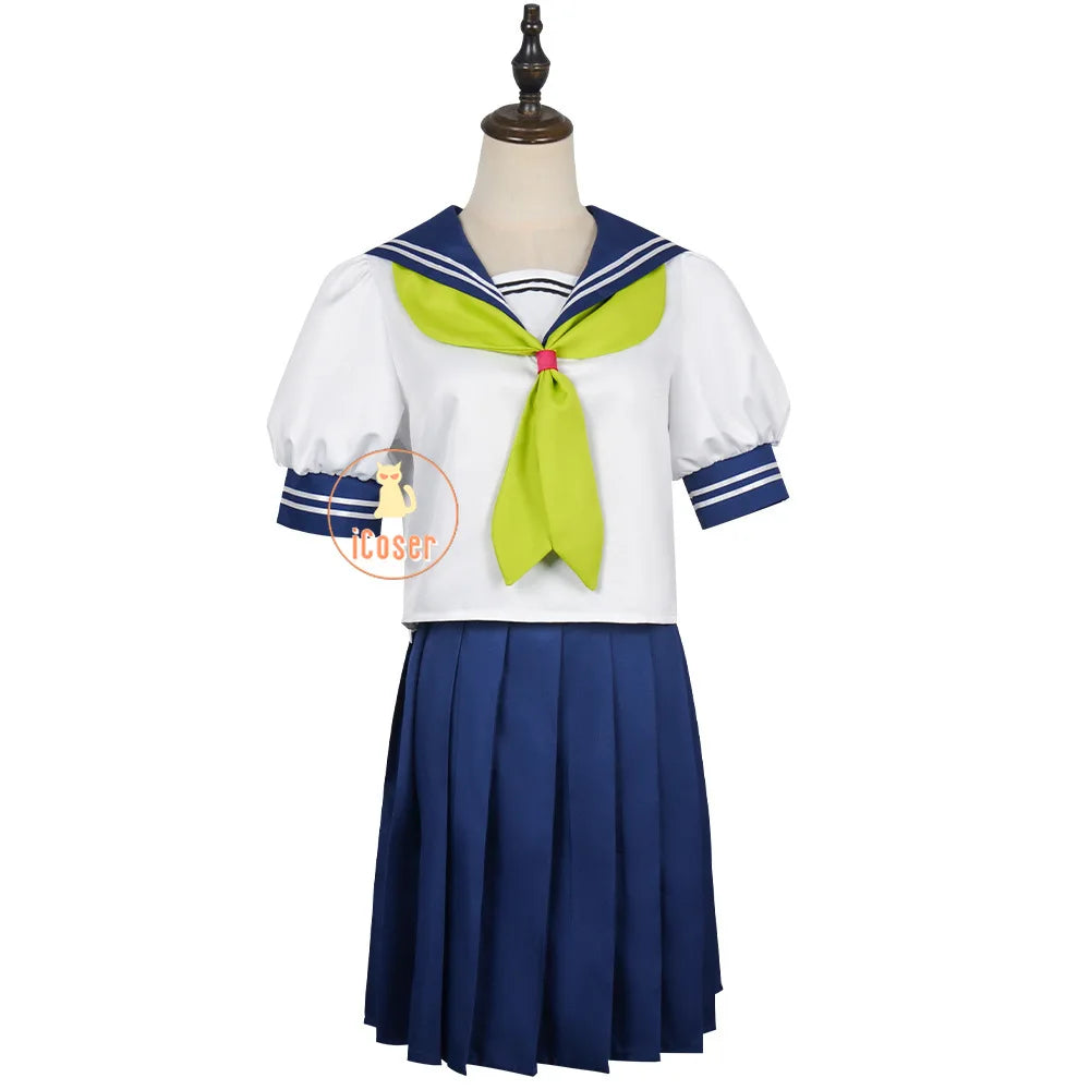 Anime You and I Are Polar Opposites Miyu Suzuki Cosplay Costume Wig JK Skirt School Uniform Halloween Party for Women Girls Prop