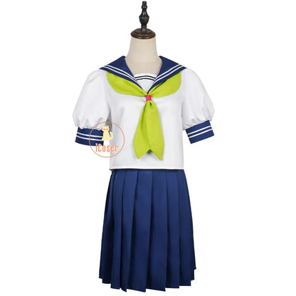 Anime You and I Are Polar Opposites Miyu Suzuki Cosplay Costume Wig JK Skirt School Uniform Halloween Party for Women Girls Prop